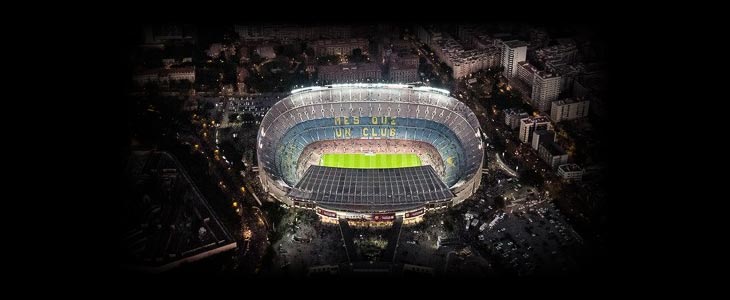 camp nou, view from the sky