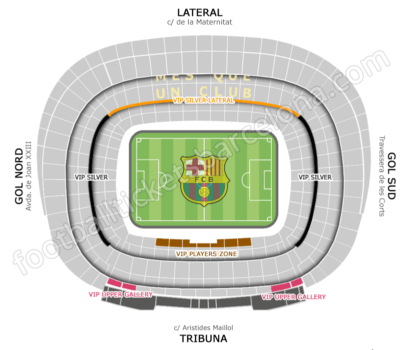 Les catégories VIP au Camp Nou - FC Barcelone